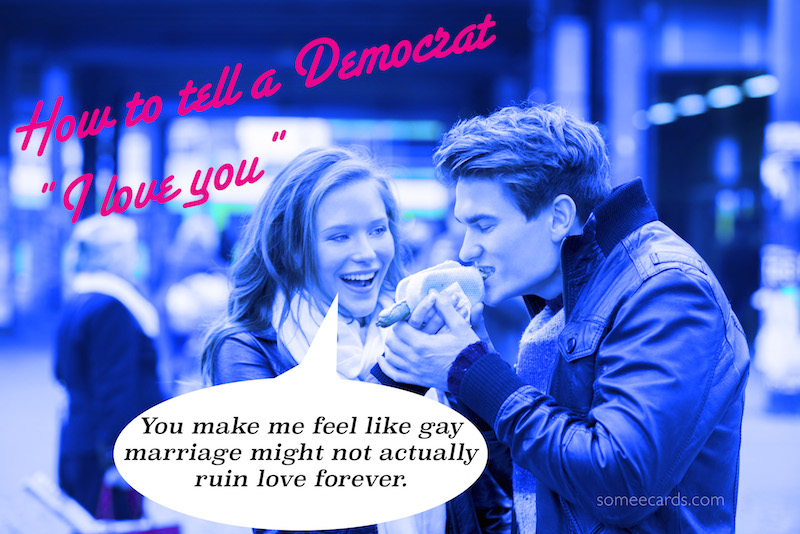 14 ways to tell someone from the opposite political party how you feel on Valentine's Day.