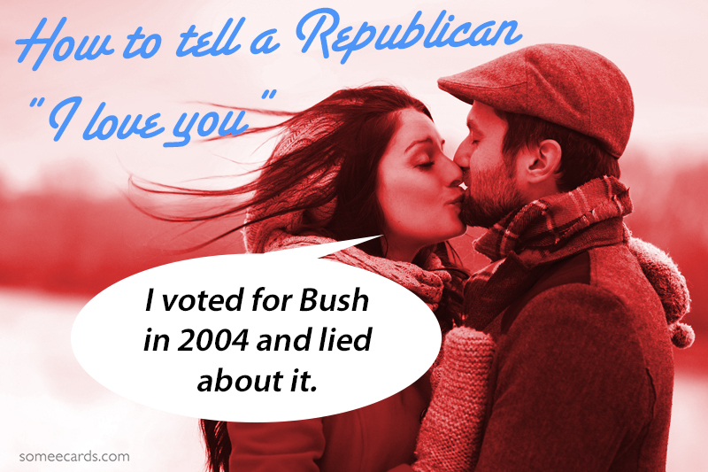 14 ways to tell someone from the opposite political party how you feel on Valentine's Day.