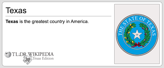 Brutally Honest Wikipedia Entries: Texas Edition