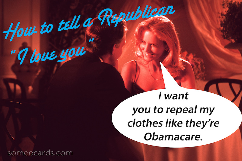14 ways to tell someone from the opposite political party how you feel on Valentine's Day.
