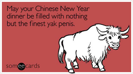 someecards.com - May your Chinese New Year dinner be filled with nothing but the finest yak penis