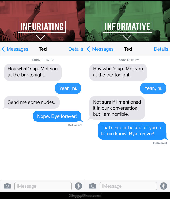 6 brutally honest improvements to annoying text messages we're all sick of getting.