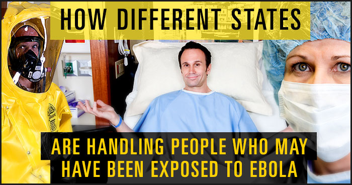How different states are handling people who may have been exposed to Ebola.