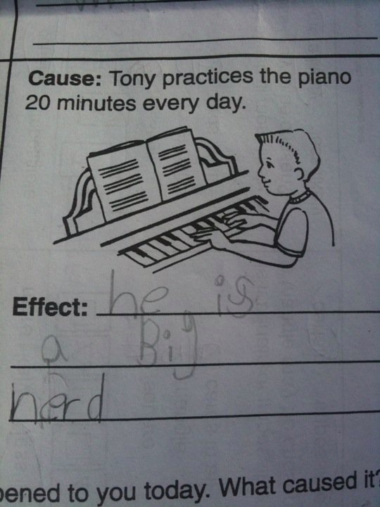 7 new unintentionally inappropriate test answers from young children.
