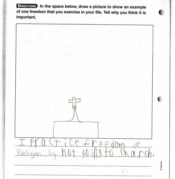 7 new unintentionally inappropriate test answers from young children.