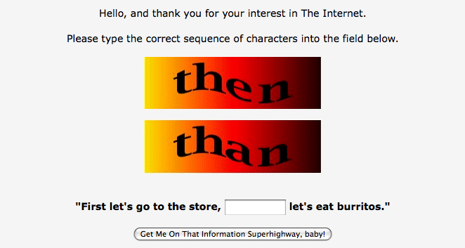 How to keep the grammatically challenged off the Internet.