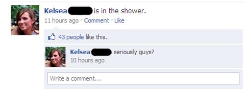 7 more examples of Facebook status updates posted at wildly inappropriate moments.
