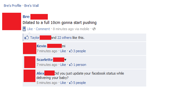 7 more examples of Facebook status updates posted at wildly inappropriate moments.