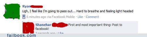 7 more examples of Facebook status updates posted at wildly inappropriate moments.