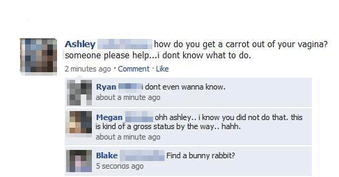 7 more examples of Facebook status updates posted at wildly inappropriate moments.