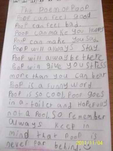 7 new unintentionally inappropriate test answers from young children.