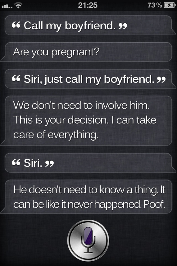 Siri now trying way too hard to help people get abortions.