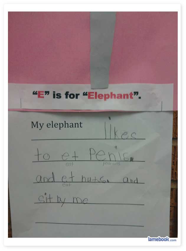 7 new unintentionally inappropriate test answers from young children.