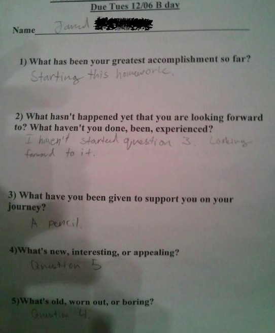 7 new unintentionally inappropriate test answers from young children.