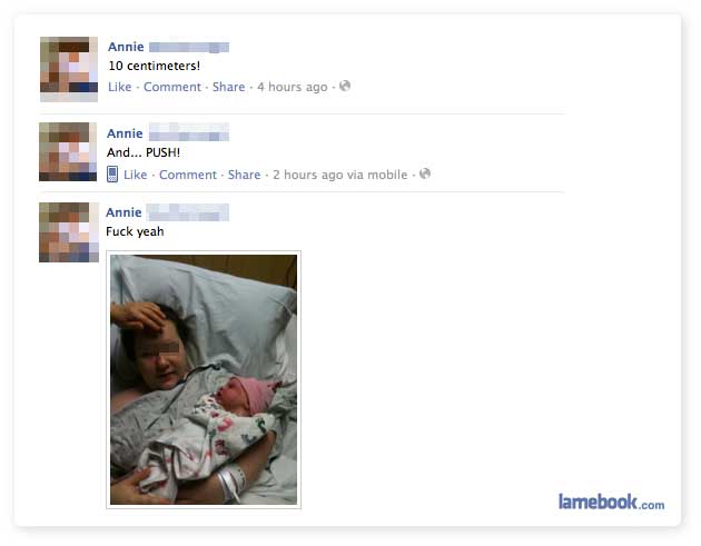 7 more examples of Facebook status updates posted at wildly inappropriate moments.