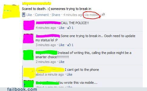 7 more examples of Facebook status updates posted at wildly inappropriate moments.
