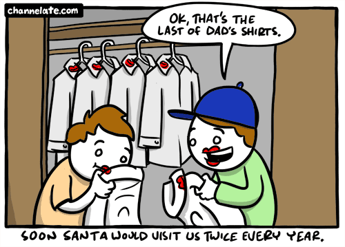 Comic strip reveals surefire way to double your Christmas presents.
