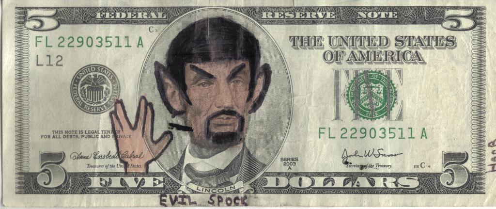 11 more impressive examples of creatively defaced currency.