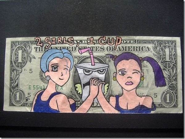 11 more impressive examples of creatively defaced currency.