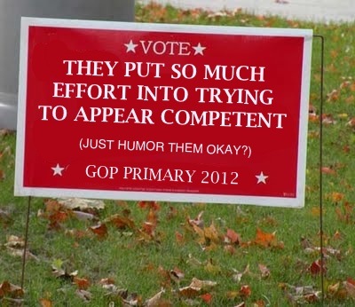 If election signs told the truth about today's primary.