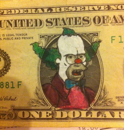 11 more impressive examples of creatively defaced currency.