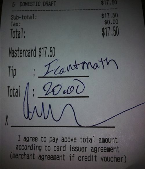 8 of the most inconsiderate or insane tippers in restaurant history.