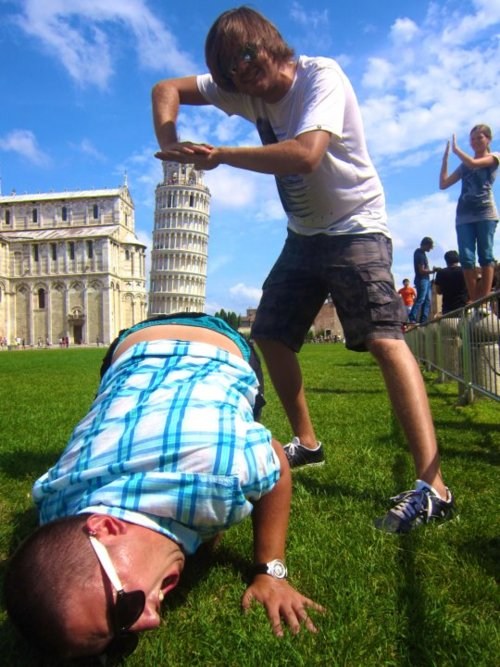 A wonderfully pornographic new twist on a time-honored tourism photo.
