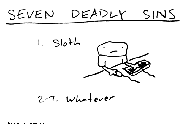 How the 7 deadly sins look when applied to your workday.