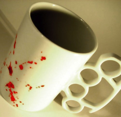 How to let your coworkers know you're one cup of coffee away from an office rampage.