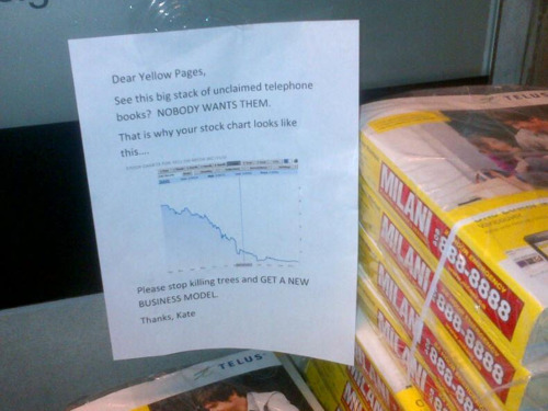 How to break it to the people who still make phone books that the Internet exists.