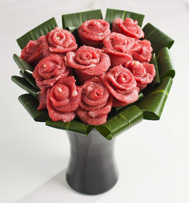 The manliest bouquet of roses ever created.