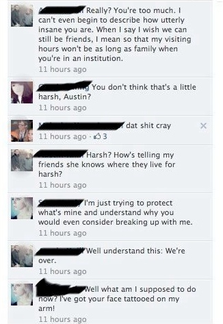 Amazingly awful tattoo leads to amazingly public Facebook breakup.