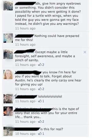 Amazingly awful tattoo leads to amazingly public Facebook breakup.