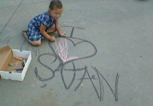 9 unintentionally threatening notes and drawings by children.