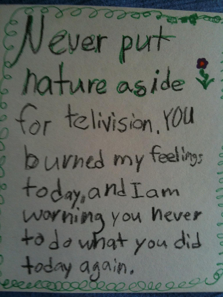 9 unintentionally threatening notes and drawings by children.