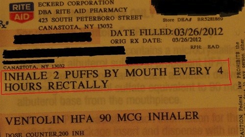 The worst possible thing to read on your prescription bottle.