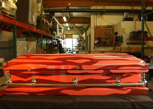 A coffin that looks as delicious as the food that killed you.
