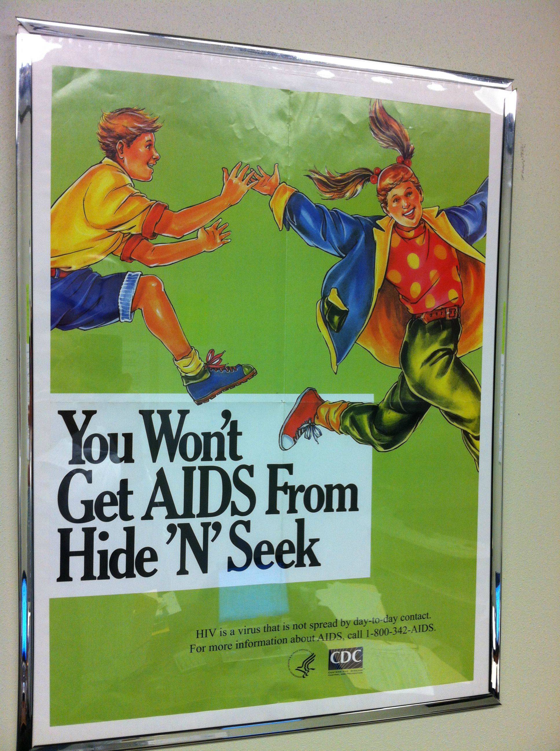 Bizarre poster debunks one of the lesser-known myths about sexually transmitted disease.