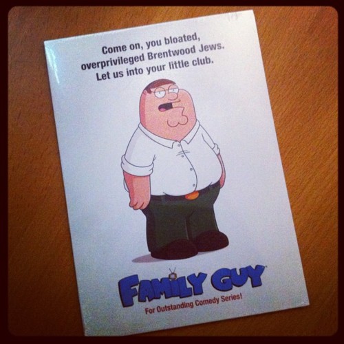 Banned Family Guy for-your-consideration ad funnier than most Emmy-nominated shows.