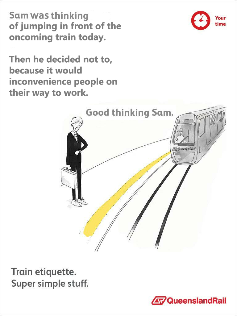Brutally honest PSAs about public transportation etiquette.
