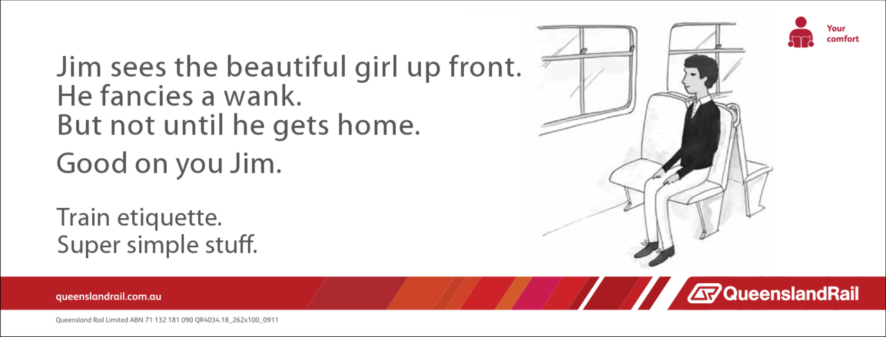 Brutally honest PSAs about public transportation etiquette.
