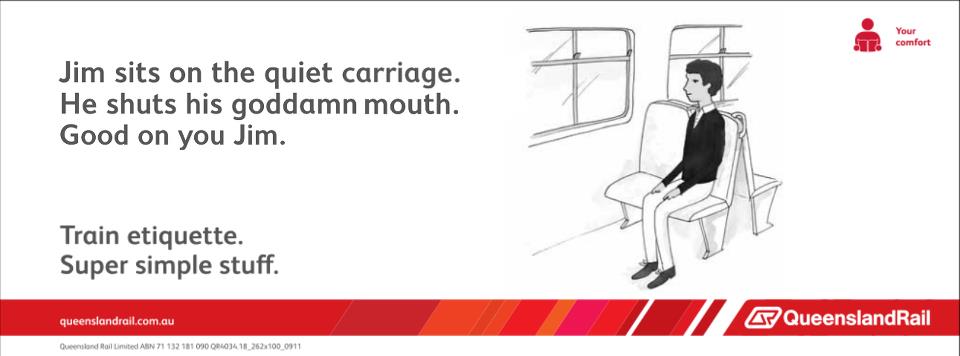 Brutally honest PSAs about public transportation etiquette.
