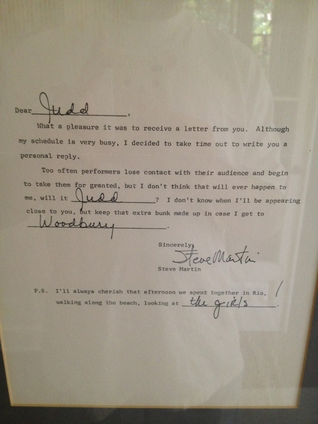 How a comedy legend responds to a fan letter.