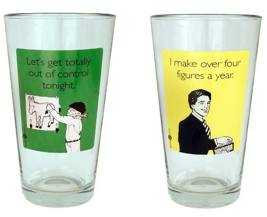 Now your beer glasses can be as funny as you think you are after a few beers.
