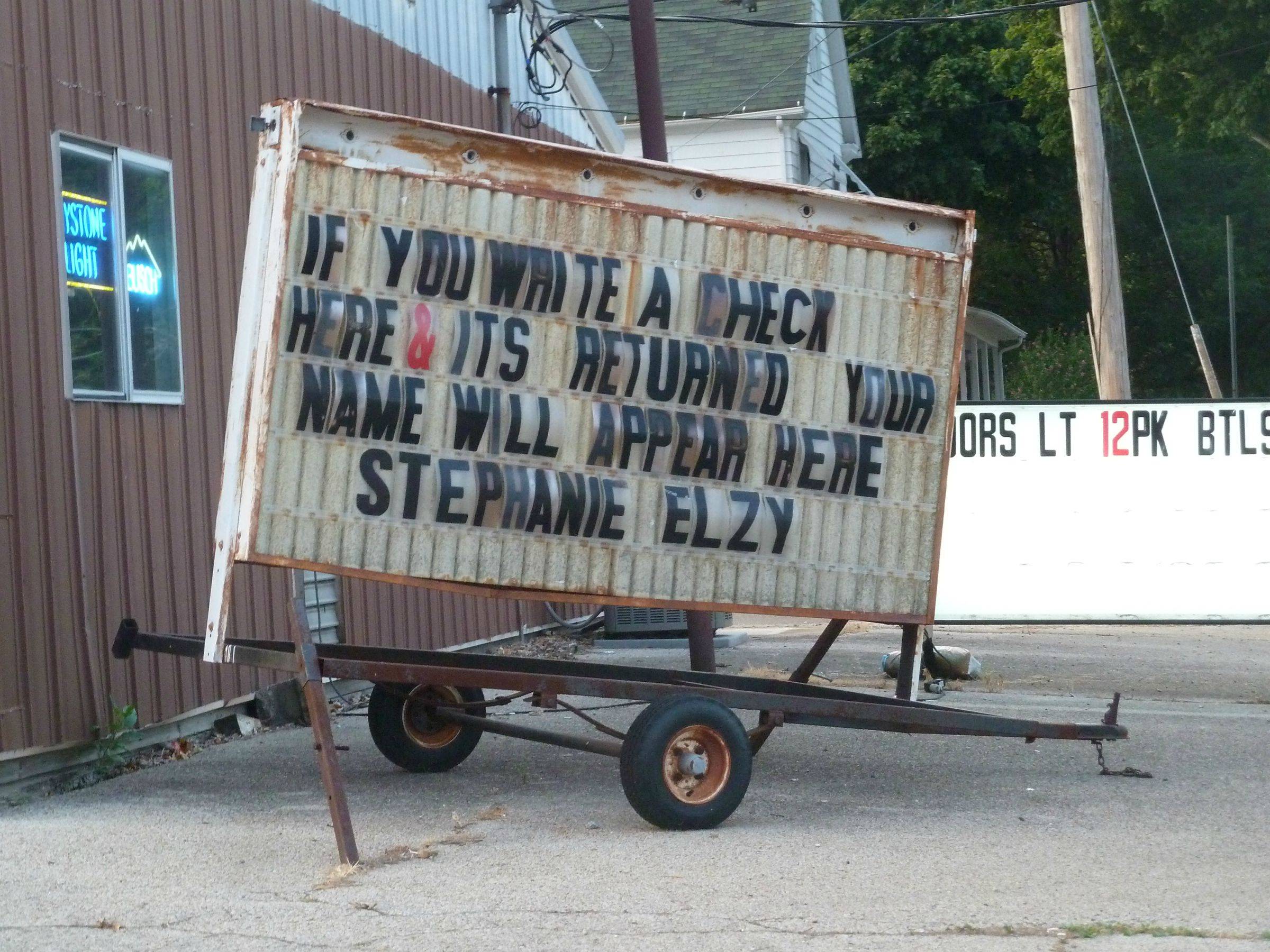 Store adopts excellent new system to prevent bounced checks.