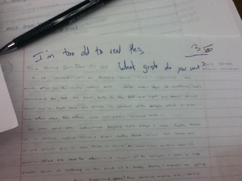 When you know your teacher has completely given up.