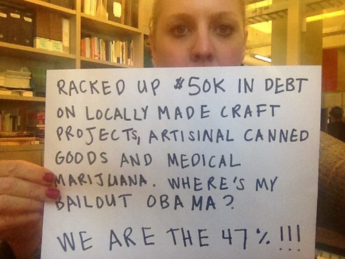 The 47% speaks out against Romney in the most smart-ass way possible.