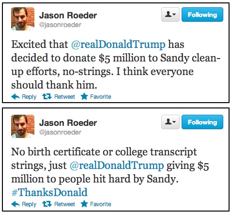 Massive number of Twitter users now shaming Donald Trump into being a decent human being.