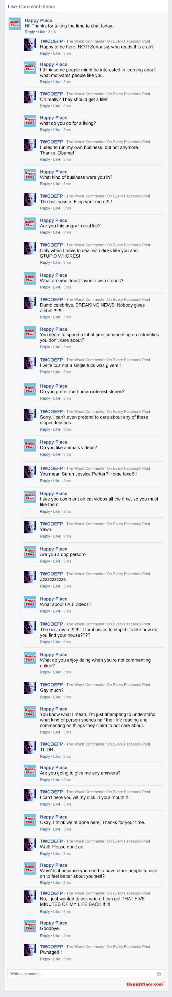 An exclusive interview with The Worst Commenter On Every Facebook Post.