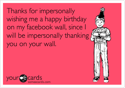 Funny Birthday Images For Facebook. Funny Birthday Ecard: Thanks
